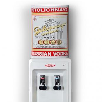 Чехол на бутыль 19 литров (я люблю Россию)  печать на белом фоне