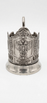 Подстаканник никелированный с чернением Кольчугино (прокуратура России)
